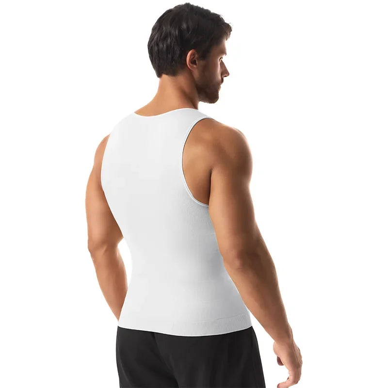 Men's Compression Body Shaper Vest Slimming Tank Top Waist Trainer Belly Control Undershirt Shapewear Sleeveless Soft Shirt