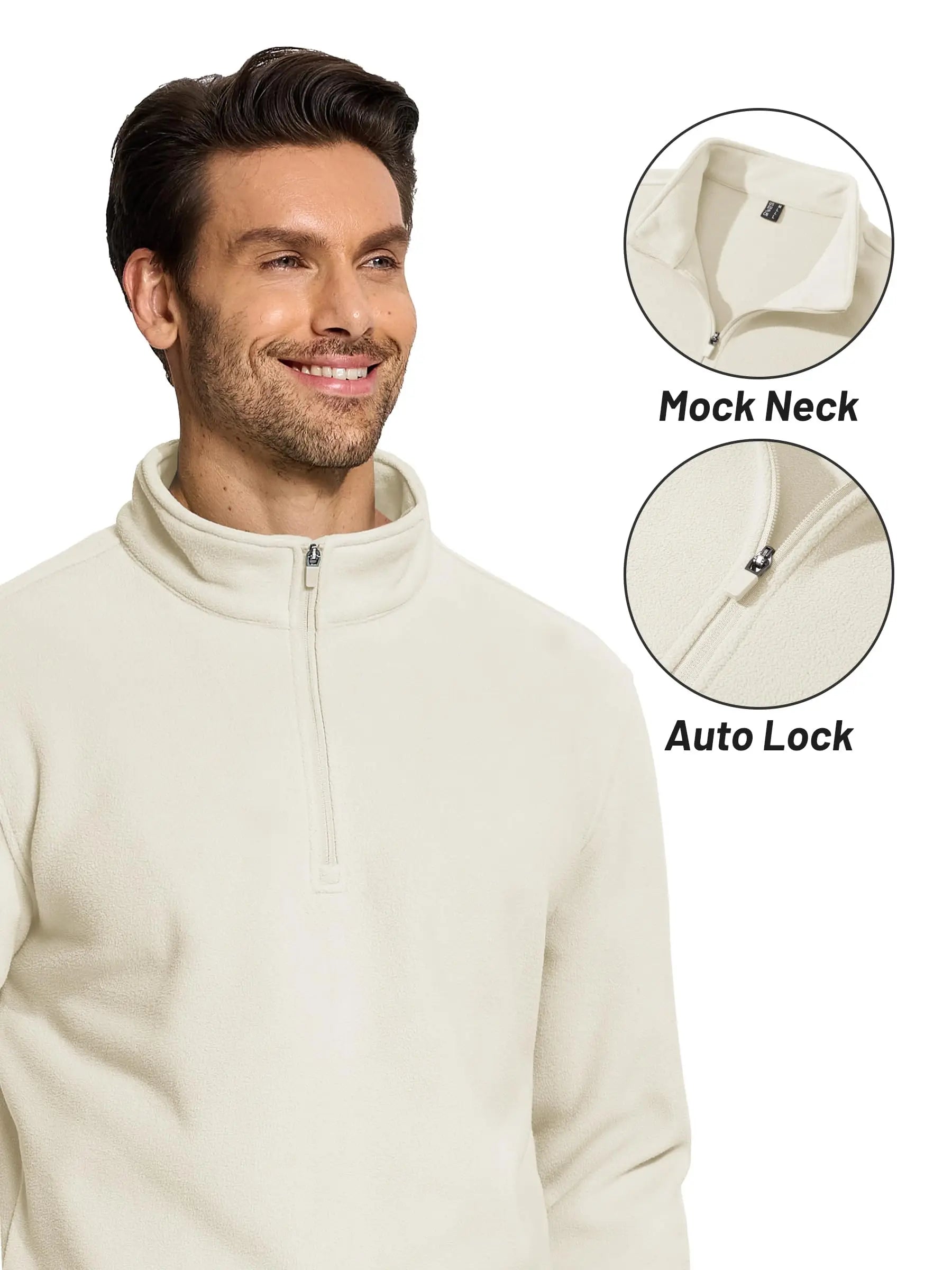 TACVASEN Quarter-Zip Pullover Tops Mens Turtleneck Fleece Sweatshirts Casual Warm Sweater Athletic Running Sports Hoodie Shirts