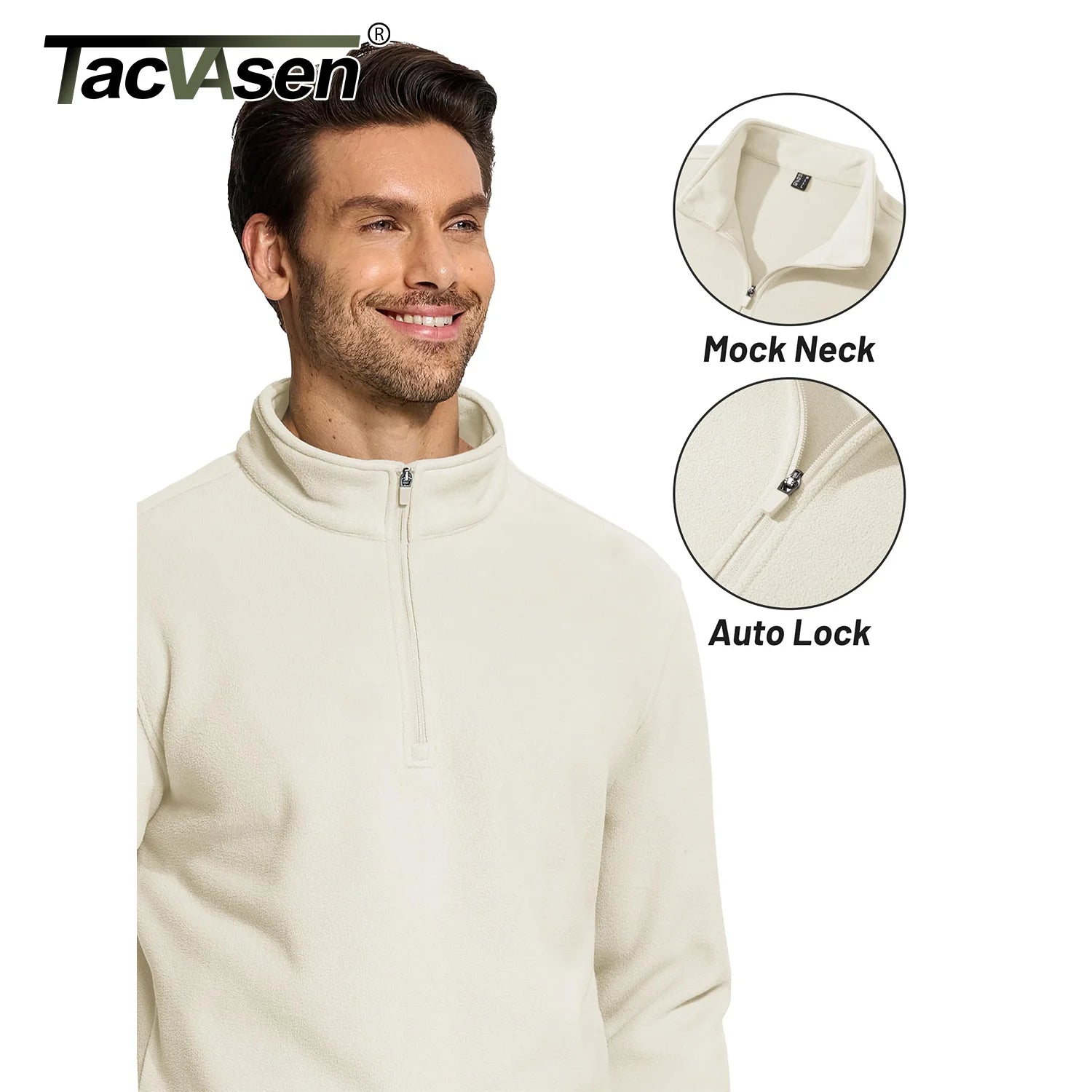 TACVASEN Quarter-Zip Pullover Tops Mens Turtleneck Fleece Sweatshirts Casual Warm Sweater Athletic Running Sports Hoodie Shirts