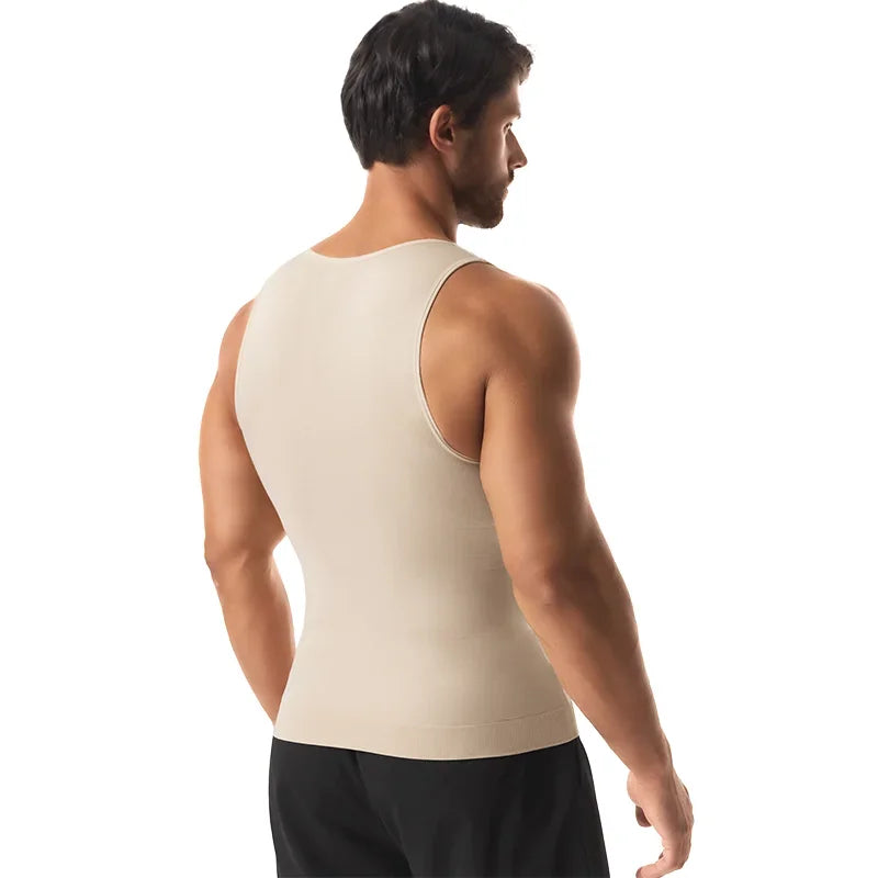 Men's Compression Body Shaper Vest Slimming Tank Top Waist Trainer Belly Control Undershirt Shapewear Sleeveless Soft Shirt