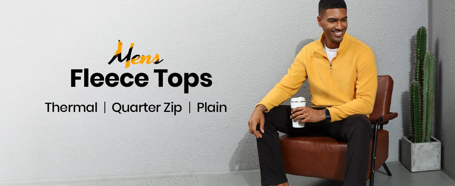 TACVASEN Quarter-Zip Pullover Tops Mens Turtleneck Fleece Sweatshirts Casual Warm Sweater Athletic Running Sports Hoodie Shirts