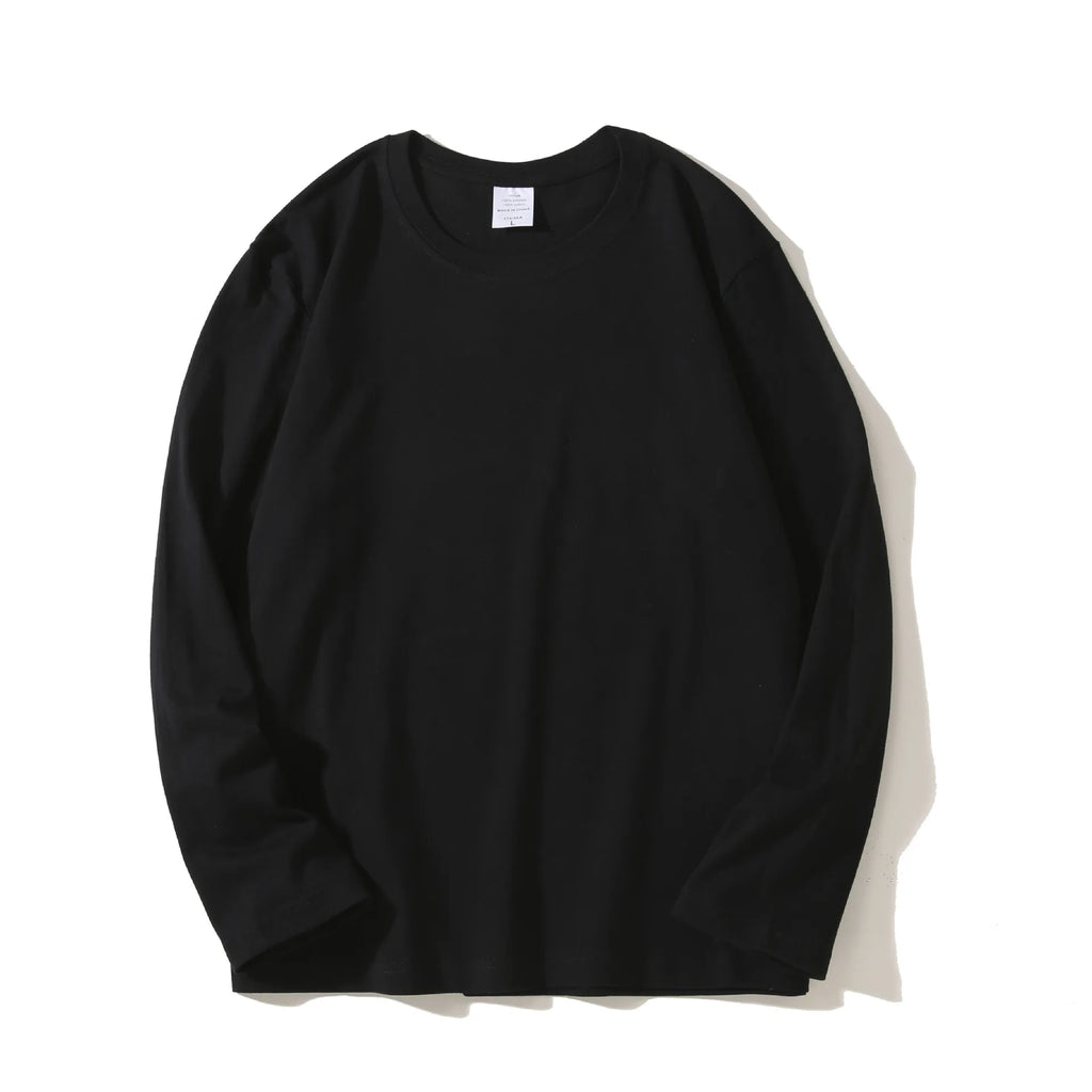 Cotton 100% Long-sleeved Men's T Shirt MRMT 2026 Brand New Round-collar Solid-color Men T-shirt for Male Tshirt Man Tops Tees