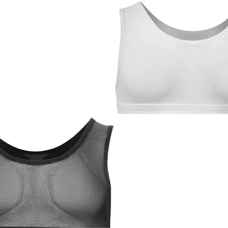 Compression Shirt Men Sleeveless Tummy Control Body Shaper Waist Trainer Belly Flat Abdomen Undershirt Tank Top Workout Shirt