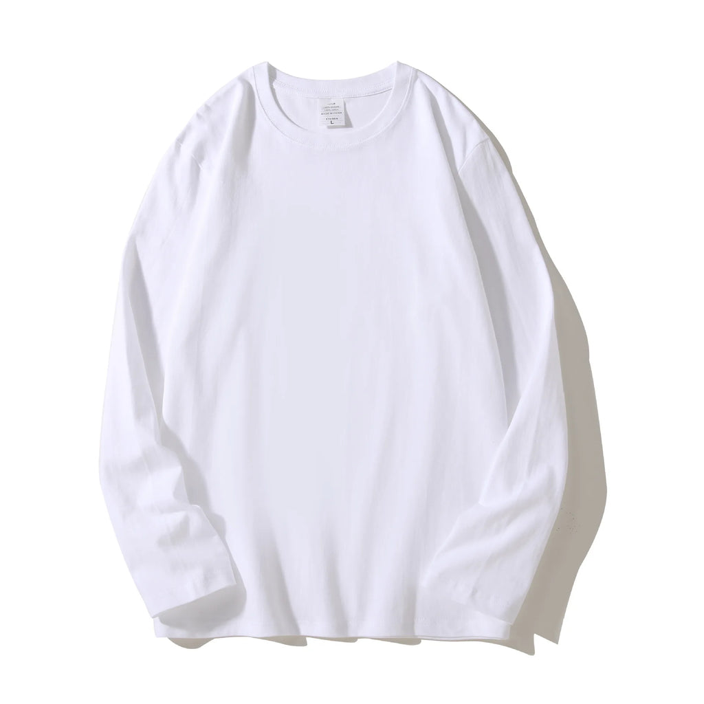 Cotton 100% Long-sleeved Men's T Shirt MRMT 2026 Brand New Round-collar Solid-color Men T-shirt for Male Tshirt Man Tops Tees