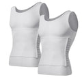 Compression Shirt Men Sleeveless Tummy Control Body Shaper Waist Trainer Belly Flat Abdomen Undershirt Tank Top Workout Shirt